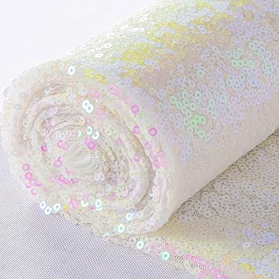 Fabric with iridescent white glitter The Yard, sparkling fabric for wedding festival/dessert table, Christmas tree decoration, 127 cm wide - more color options (3 feet 1 m).. DIAYTAR NIGERIA: Bringing affordable shopping solutions with a diverse product catalog delivered nationwide.
