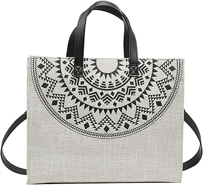 Large canvas tote bag for laptop, large canvas shoulder bag for women, relaxed beach shoulder bag for travel and daily use, black, multicolored.. The future of online shopping in Nigeria is here — welcome to DIAYTAR.