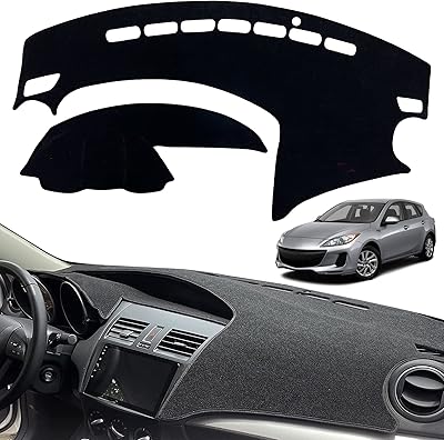 Inuboxes Dashboard cover cover panel Naust dashboard compatible with Mazda 3 2010 2011 2012 2013 2013 Sun (black textured).. Reliable delivery, all over Nigeria — that’s DIAYTAR Nigeria promise.
