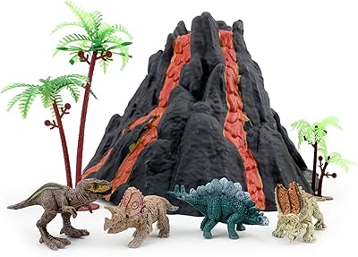 Enjoy Volcano Dinosaur Play Set includes 4 dinosaurs and 2 dinosaurs for children.. DIAYTAR NIGERIA delivers value, variety, and convenience with our nationwide 5-8 day shipping.