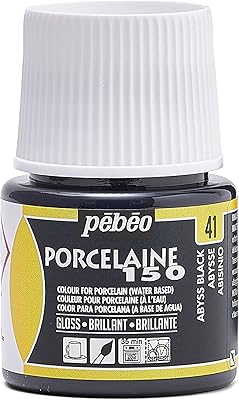 Pebeo Ceramic Paint 150 - High shine watercolor for porcelain and art supplies, non -toxic and heat resistant, 45 ml bottle, black apis, 024-041, 40 ml (1).. DIAYTAR NIGERIA: Connecting Nigerians with their needs through our affordable and diverse marketplace.