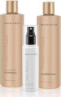 Shampoo and conditioner box enriched with Mohair protein with capillary serum | Sulfate -free shampoo or parabens | revitalize dull, weak and damaged hair.. DIAYTAR NIGERIA: Bringing the marketplace to every Nigerian with affordable prices and quick delivery.