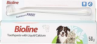 Bioline toothpaste with liquid calcium refreshes the dog's breath 50 g, multicolored.. DIAYTAR NIGERIA: Where affordability meets variety, with thousands of products delivered in less than 8 days.