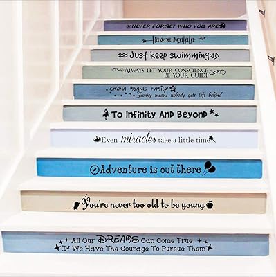 Iod squeeze Disney Vinyl Quote Wall stickers Staircase Staircase 10.. Your ultimate shopping destination, DIAYTAR NIGERIA combines extensive selection with affordable shipping.