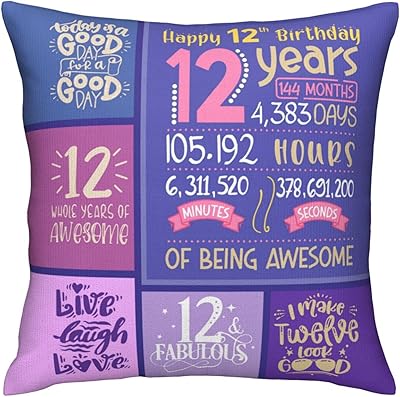 Skizbcw gift ideas for 12 years old - Best birthday gifts for 12 years old - 12th birthday decorations for girls - birthday gifts for 12 years old - 18 x 18 inches cushion covers.. Embrace a new era of online shopping with DIAYTAR NIGERIA's extensive range and budget-friendly prices.