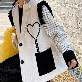 Blazer for women, Korean coat, united color, patchwork, long sleeves, notch, coat.. Shop smart with DIAYTAR NIGERIA, offering a vast product range delivered to your doorstep within a week.