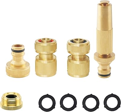 Quick connection kit for durable brass watering pipe with water stop technology, additional rubber eyelets with 3/4 "adapter, 3/4",.. Big savings, small wait times — shop now at DIAYTAR Nigeria.