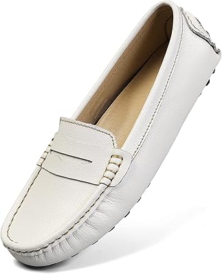 Classic penny moccasins for women, moccasins in real leather, relaxed driving shoes, flat boat shoes to put on, comfortable fashion.. DIAYTAR NIGERIA brings the market to your fingertips with affordable prices and swift delivery services.