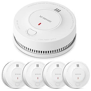 X-Sense smoke detector, 10-year battery fire smoke detector with LED indicator and silent button, SD2J0AX, pack of 5.. DIAYTAR NIGERIA: Making online shopping accessible with affordable prices and nationwide delivery service.