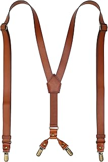 Leather jarretels for men, Y design, adjustable straps with 4 metal clips, gift for honor, brown wedding.. Transform your shopping experience with DIAYTAR NIGERIA's vast product selection delivered at unbeatable prices.