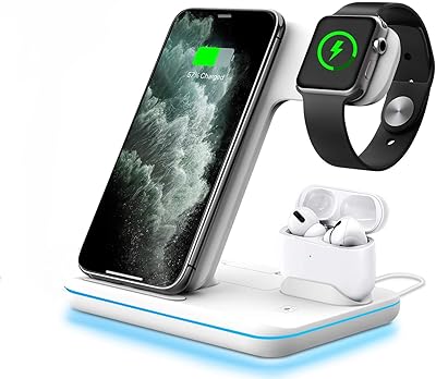 Wireless charger Gruattreay 3 in 1.15W fast charging station for Apple Watch 7/6/5/4/3/2/1, for Airpods Pro, for iPhone12-14 Series, for Samsung Galaxy Phone Series (Non Cable de Load de la watch) (white) (white) (white) (white) (white) (white).. Shop across categories with ease at DIAYTAR NIGERIA, delivering affordability within the week.