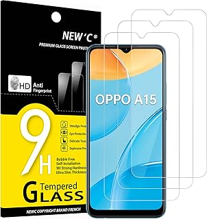 New'c 3-room screen protector for Oppo A15, Oppo A15S, tempered glass, anti-scratch, finger anti-traces, bubbles, hardness 9h, 0.33 mm ultra transparent, ultra-resistant.. Your complete marketplace solution, DIAYTAR NIGERIA offers unbeatable value with delivery within the week.