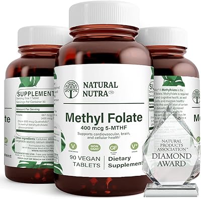Active methylfolate (methyl) supplement with Quatrefolic, L-5-MTHF (methyltetrahydrofolate), vitamin B9, MTHF, 90 vegetarian and vegan tablets.. Your budget-friendly online marketplace, DIAYTAR NIGERIA delivers a world of products in just 5-8 days.