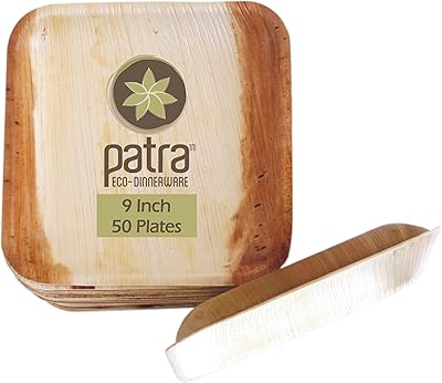 Set of disposable squares Batra in 9 -inch palm leaves | Environmental respects | Biodegradable | garden.. DIAYTAR NIGERIA: Where shopping dreams become reality with affordable prices and prompt shipping.