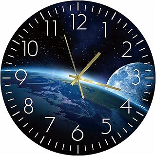 Decorative Wall Clock in UV printing glass, perfect for the kitchen, living room, bedroom or desk. Ultra silent quartz movement without ticks 30 cm (JDC-002).. For everyday items and more, trust DIAYTAR Nigeria.