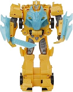 Toys Transformers Bumblebee Cyberverse Adventures Dinobots Unit Roll and Change Bumblebee Push to Convert Figure, 6 years and over, 10 inches, yellow, F2730.. DIAYTAR NIGERIA: Empowering Nigerians with access to affordable products delivered within 8 days.