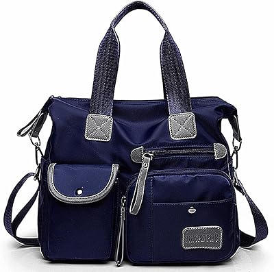 Light nylon tote bag with several pockets and upper handle for women, suitable for work and travel, S.. Your complete shopping solution, DIAYTAR NIGERIA delivers variety and value within the week.