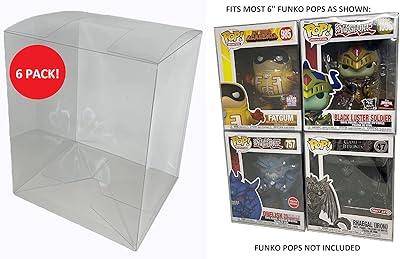 LC [6 pack] Funko Pop 6 inch! Transparent protection case for figurines.. Shop with confidence at DIAYTAR NIGERIA, offering thousands of products with budget-friendly shipping.