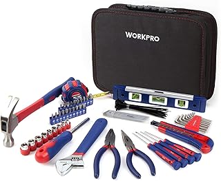 Kit of home repair tools Work Pro, composed of 100 workshop and work tools with pliers, knife, screwdriver, key, compass, level and cassette to be measured.. DIAYTAR NIGERIA: Where thousands of products meet affordable prices and reliable 5-8 day delivery.