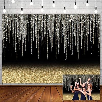 Cindy 10x7 Party Party Fund with Black And Golden Sequins 2023, New Year's Wedding Birthday Birthday Party Background, Black Seed and Gold.. DIAYTAR NIGERIA promises affordability and variety with every purchase, delivered in 5-8 days.