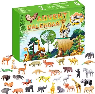 Calendar of the Christmas countdown with animals - Advent calendars of the wild Christmas world | Silicone animal toys, countdown to Christmas surprise gift for boys and girls.. For everyday items and more, trust DIAYTAR Nigeria.