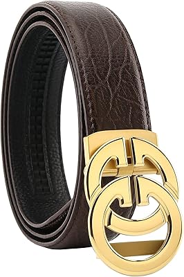 Men's belt in soft leather, luxurious design with automatic loop closure, adjustable length.. Your ultimate shopping destination, DIAYTAR NIGERIA combines extensive selection with affordable shipping.
