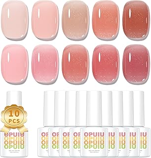Set of 10 nail polish shiny gel Opeo in transparent red lacquer, pink and flesh soak off uv led led.. Experience DIAYTAR NIGERIA, where extensive product variety meets pocket-friendly prices and reliable delivery.