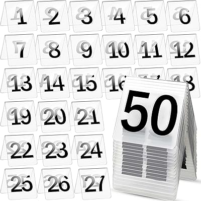 50 pieces tent table numbers in transparent acrylic 1-50.. Nigeria's favorite online shopping platform, DIAYTAR offers unbeatable prices and delivery within a week.