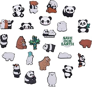 25 Pandes Panda Croco Pours in PVC Pandes of different shapes for shoe decoration, cute cartoon shoes men men women accessories for boys girls birthday gifts.. DIAYTAR NIGERIA provides endless shopping possibilities with affordable prices and prompt delivery service.