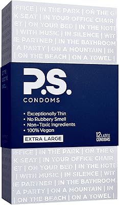 PS Condoms Extra -wide condoms in latex for men - Inodores and 100 % vegans - exceptionally fine, lubricated and transparent condoms - XL 12 pack.. DIAYTAR NIGERIA: Where affordability and variety meet with convenient delivery within 8 days.
