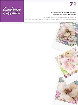 Foam shaping the Crafters Companion flowers - natural white (7 pieces), one size.. DIAYTAR NIGERIA brings the market to your fingertips with affordable prices and swift delivery services.