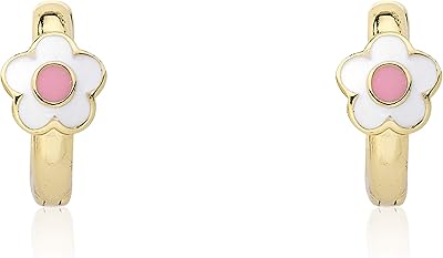 Huggie earring Little Miss Kids - Huggie Ear Easter Plated 14 Carats - Hypoallergenic and Nickel without sensitive ears.. DIAYTAR NIGERIA: Bringing affordable shopping solutions with a diverse product catalog delivered nationwide.