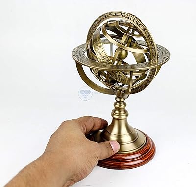 Spherical clock Design Ancient Astrolabe Mala 6 inch - Nautical decor.. Shop smart with DIAYTAR NIGERIA, offering a vast product range delivered to your doorstep within a week.