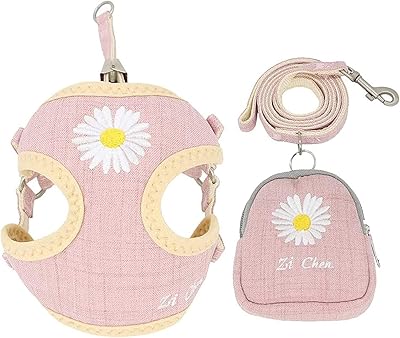 Nice harness for small dogs Daisy with bags for small dogs, cats, small dogs and harnesses in soft and breathable mesh (small, pink).. DIAYTAR NIGERIA brings the marketplace to every Nigerian home with affordable prices and quick delivery.
