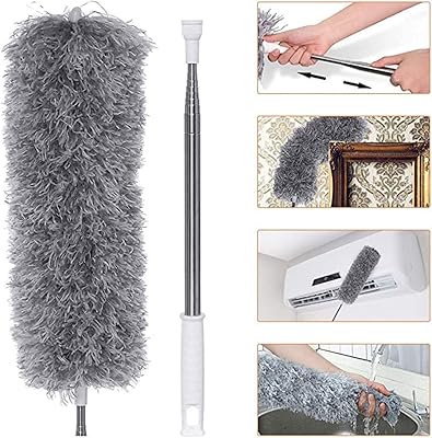 Extensible Pusher in Antonkey microfiber with 282 cm extra telescopic pole and foldable head feather to clean the high ceiling fans and spiders cars.. DIAYTAR NIGERIA brings the marketplace to every Nigerian home with affordable prices and quick delivery.