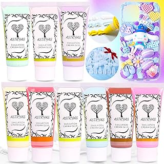 False whipped cream glue, set of 9 pieces for phone cases, kit of false silicone cream glue with 18 plastic decoration mouths for women and manual work (rainbow set).. Shop anytime, receive on time — only with DIAYTAR Nigeria.