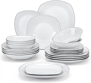 Malakasa table service in porcelain 24 -piece white square service for dessert.. Discover shopping made effortless with DIAYTAR NIGERIA's comprehensive platform and quick shipping.