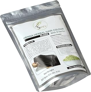 Svat hair dye with black henna with 9 herbs | The black henna for hair makes hair soft and shiny. natural hair color for men and women 227 grams, 8 oz.. Discover a world of affordable shopping with DIAYTAR NIGERIA's vast marketplace delivered to you in days.