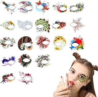Eye tattooing stickers, 20 leaves of eye shadow stickers, temporary stickers for eyeliner, false make-up for butterfly flower for women and girls, Cosplay festival decoration.. DIAYTAR NIGERIA: Making online shopping accessible with affordable prices and nationwide delivery service.