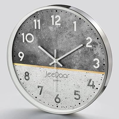 Modern Decorative Wall Clock Jedar with aluminum frame, 30 cm (silver/metallic gray).. Your trusted marketplace, DIAYTAR NIGERIA offers extensive variety with delivery within 8 days.
