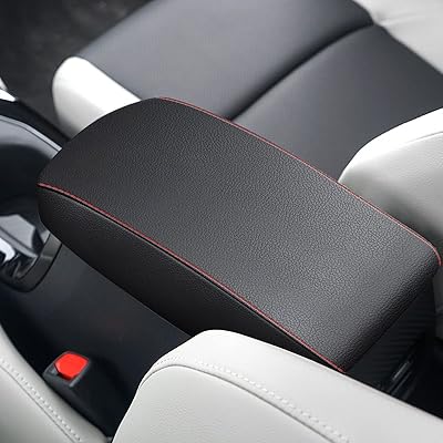 Omsazto black armrest cover for Corolla 2014-2019 Toyota Corolla Red Stitch.. Shop smarter, not harder with DIAYTAR NIGERIA - thousands of products at your fingertips with affordable delivery.