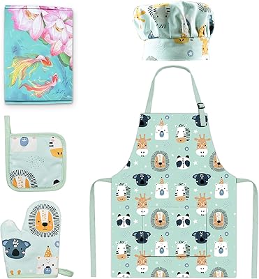Children's apron with adjustable strap for boys and girls 100 % cotton, chef's deck for children with kitchen pocket.. DIAYTAR Nigeria offers great deals, a huge product variety, and delivery in under a week.