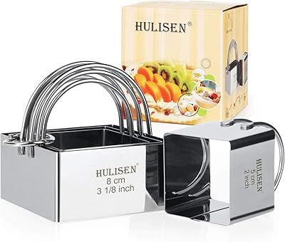Holesin square cookie cutter set (4 pieces/set), stainless steel cookie with handle, professional tools for bread paste (square).. Shop from anywhere in Nigeria and receive your DIAYTAR purchases at affordable prices within a week.