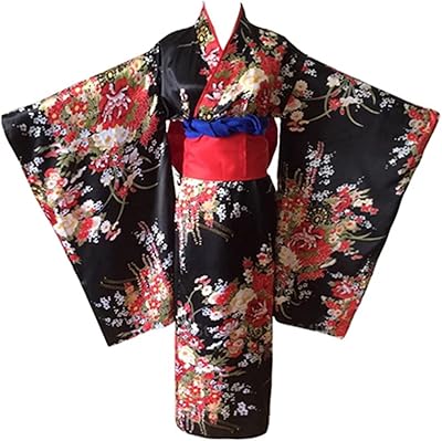 Traditional Japanese Kimono Costume Hell Girls Cosplay Obi Hori Floral Dress Vintage Stage Costume Dark Halloween (Color: 11 pieces, Large: Large.. DIAYTAR NIGERIA: Where quality meets accessibility with affordable prices and prompt shipping.