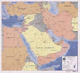 Grafi map of the Middle East 2003 | Size 22x24 - Ready to be supervised | Middle East.. DIAYTAR NIGERIA: Where affordability meets reliability with thousands of products delivered promptly.