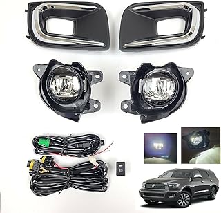 Set of LED fog lights compatible with Sequoia 2018-2022 Ty.. Experience hassle-free shopping with DIAYTAR NIGERIA's user-friendly platform and prompt delivery service.