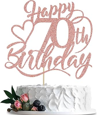 Happy 70th birthday cake decoration for 70th and women's birthday party decorations, decorated with the “cheers to 70 years” sentence (70).. Everything you want, delivered fast — DIAYTAR Nigeria does it better.