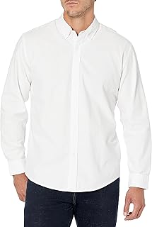 Oxford shirt with long sleeves regular Amazon essentials for men, white, size s.. DIAYTAR NIGERIA: Your gateway to affordable products delivered reliably across Nigeria.
