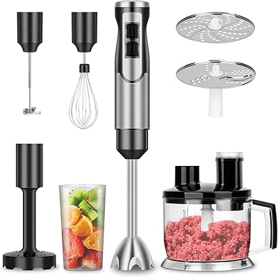 Aminac 1000W plunging mixer, multi-purpose electrical mixer in stainless steel with 1750 ml chopped bowl for soup, smoothie, pure, baby food.. Experience shopping without limits at DIAYTAR NIGERIA, where affordability meets convenience in just days.