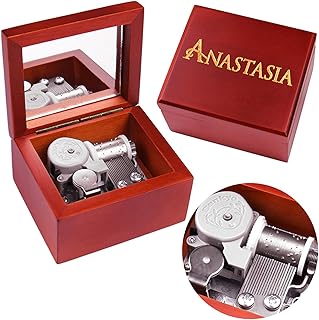 Torsaded Music Box carved wooden sensdo, Christmas, birthday, Valentine's Day (red box, ringing: Anastasia - Once upon December).. DIAYTAR NIGERIA connects you with thousands of products at competitive prices, delivered within a week.
